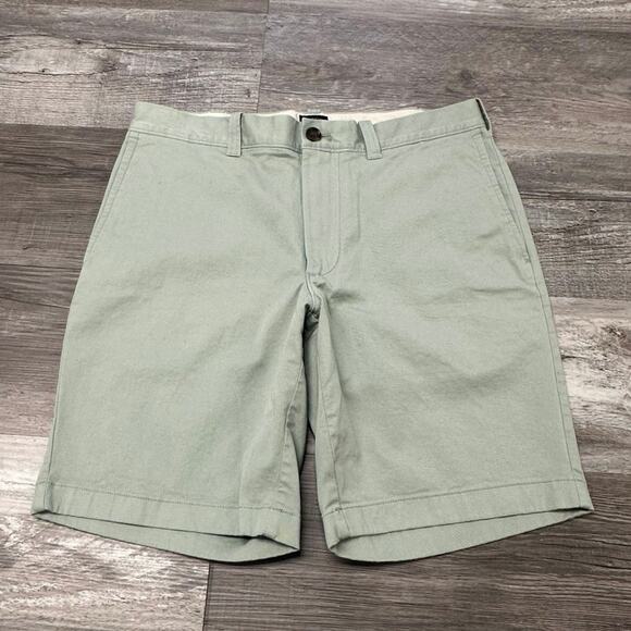 J Crew Mint Green Mens 31 9" Inseam Preppy Stretch Performance Flex Chino Shorts - Picture 1 of 10